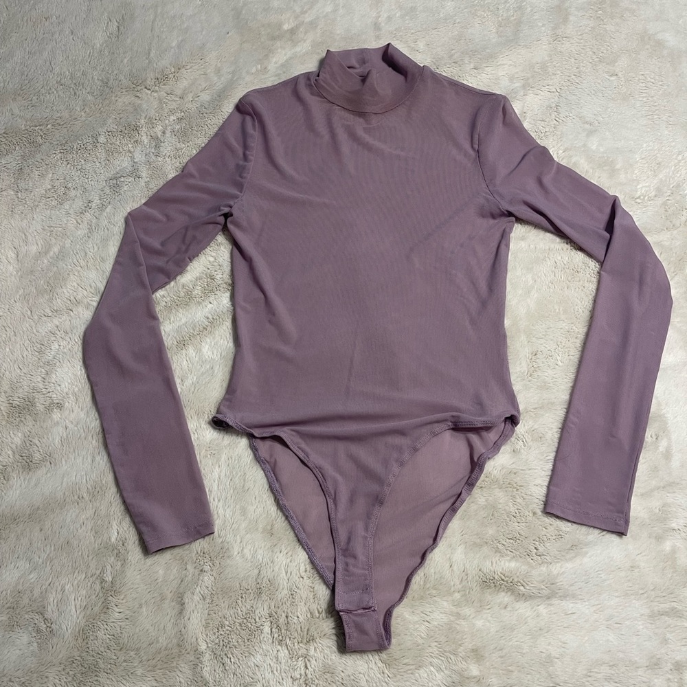 Forever 21 Mesh Turtleneck Bodysuit